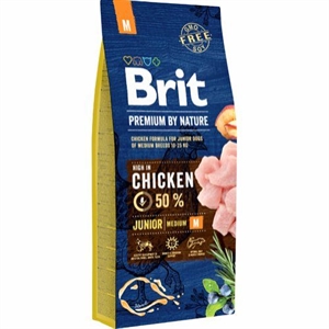 15 kg Brit Premium by Nature Junior Welpenfutter mittelgroße hunde 11 und 25 kg