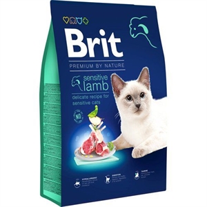 8 kg Brit Premium by Nature sensitive Katzenfutter mit Lammfleisch für Katzen 1 bis 7 Jahre