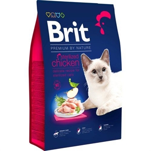 8 kg Brit Premium Katzenfutter für sterilisierte Katzen mit Huhn 1 bis 7 Jahre