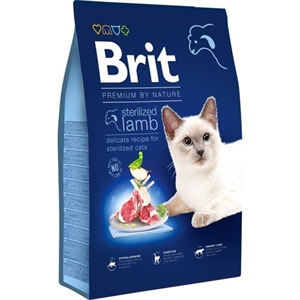 8 kg Brit Premium by Nature Katzenfutter mit Lammfleisch für sterilisierte Katzen von 1 bis 7 Jahren
