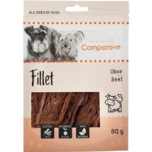 5 Stück Companion Hundesnack mit getrocknetem Rindfleisch im Filet 80 g zucker- und glutenfrei