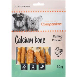 5 Stück Companion Hundesnack mit Kalziumknochen vom Huhn 80 g zucker- und glutenfrei