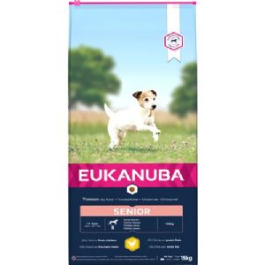 15 kg Eukanuba Senior für kleine Hunderassen Futter mit frischem Hühnchen