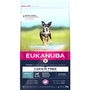 3 kg Eukanuba Hundefutter kornfrei mit Ente für Hunde von 1 bis 7 Jahren - alle Größen