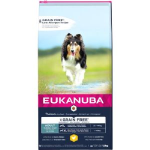 12 kg Eukanuba Adult Large Rasse Hundefutter mit Huhn von 18 Monaten bis 6 Jahren - für Hunde bis zu 40 kg - getreidefrei
