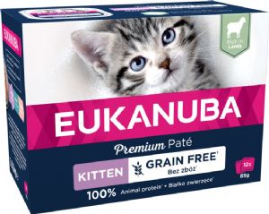 12 Stück x 85 g Eukanuba Kitten Nassfutter mit Lamm - getreidefrei