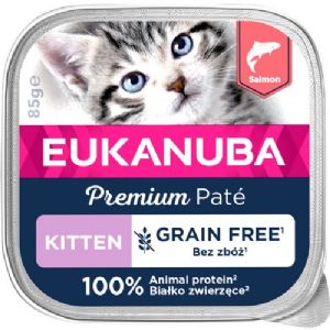 16 Stück x 85 g Eukanuba Nassfutter für Kätzchen mit Lachs – getreidefrei