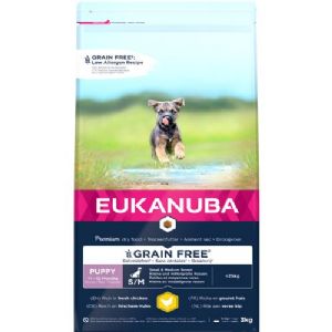 12 kg Eukanuba Großrassen-Welpenfutter mit Hühnchen von 1 bis 18 Monaten getreidefrei - für Hunde bis zu 40 kg.