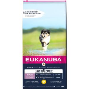 12 kg Eukanuba Welpen & Junior Hundefutter mit Hühnchen von 1 bis 12 Monaten getreidefrei - für Hunde bis zu 25 kg.