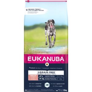 12 kg Eukanuba Senior große Rasse mit Fisch ab 6 Jahren für Hunde ab 25 kg - getreidefrei
