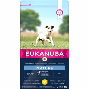 3 kg Eukanuba Hundefutter Adult und Senior - bis 10 kg mit Huhn