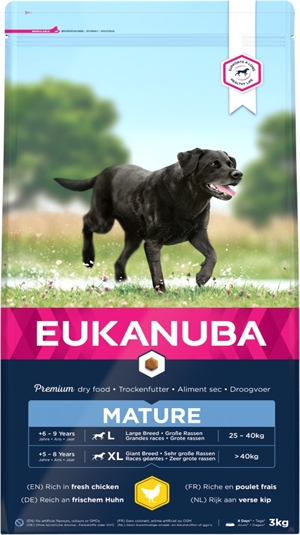 3 kg Eukanuba Hundefutter Mature Large Breed von 7 bis 10 Jahre
