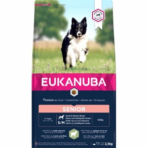 2,5 kg Eukanuba Hundefutter Adult und Senior mit Lamm und Reis