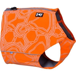 Hurtta Ranger Hundedecke in Orange mit einem Brustumfang von 33 bis 47 cm.