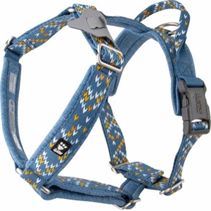 Hurtta Razzle-Dazzle Y - Hundegeschirr von 33 bis 45 cm in Brustumfang blau