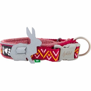 Hurtta Razzle-Dazzle Hundehalsband, einstellbarer Verschluss von 23 bis 35 cm, rot