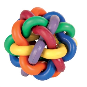 Trixie Hundespielzeug Knotenball Gummi mehrfarbig 