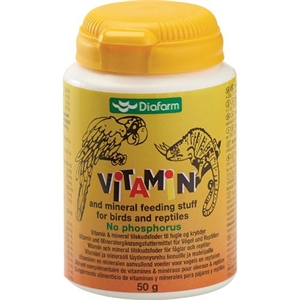 Vitamin- und Mineralstoffpulver für Vögel und Reptilien 50 g ohne Phosphor