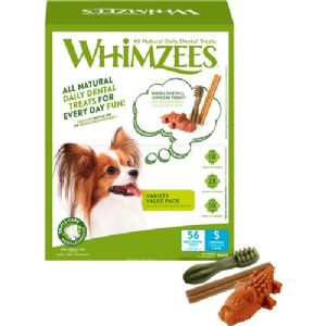 Whimzees 840 g Variety für kleine Hunde - 56 Stück in einer Box