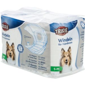 12 Stck. Trixie Hundewindeln für Hündinnen S - M Taillenumfang 28 - 40 cm