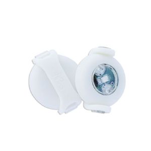 2 Stück Curli Lampe LED für Halsband und Leine - weiß