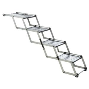 Trixie 4-stufige klappbare Stufen aus Aluminium und Kunststoff