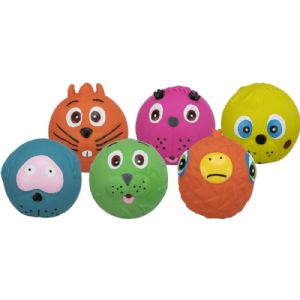 Trixie Hundespielzeug Ball aus Latex mit Ton - ø 6 cm - assortierte Farben