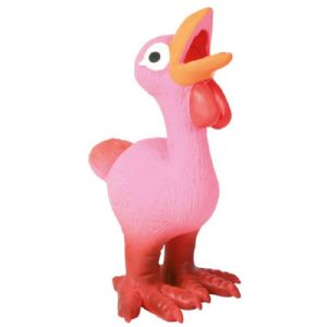 Trixie Hundespielzeug Huhn aus Latex mit Ton - 14 cm - assortierte Farben
