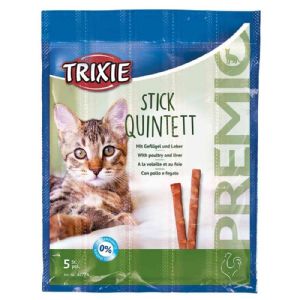 Trixie Katzenleckerli Quadro-Sticks mit Ente und Leber 5 x 5 gr