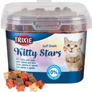 Trixie Katzenleckerli in Soft Snack Kitty Stars 140 g mit Lachs und Lammfleisch
