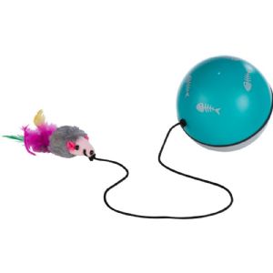 Trixie Katzenspielzeug Turbinio Ball auf Motor mit Maus ø 9 cm - assortierte Farben