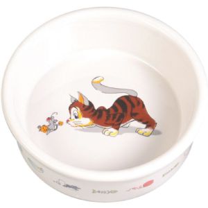 Trixie Keramiknapf für Katzen - 0,2 l mit Katzenmotiv