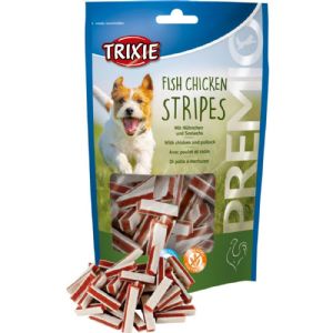 75 g Trixie Premio Stripes mit Huhn und Lachs für Hunde - Light