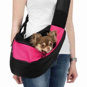 Trixie Sling Fronttasche 50 x 25 x 18 cm rosa und schwarz