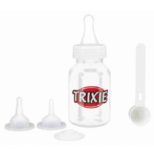 Trixie Trinkflaschen-Set - 120 ml - transparent und weiß