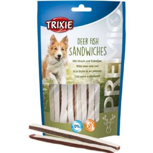 100 g Trixie Kaustreifen für Hunde mit Fisch und Wildfleisch - glutenfrei