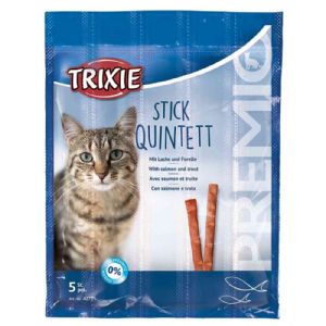 Trixie Katzenleckerli Quadro-Sticks mit Lachs und Forelle 5 x 5 g - zuckerfrei