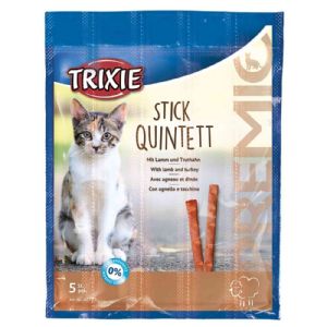Trixie Katzenleckerlis Quadro-Sticks mit Lamm und Truthahn 5 x 5 g - zuckerfrei