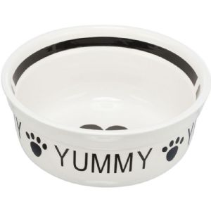 Trixie Keramiknapf für Hunde - 1.6 Liter weiß - schwarz