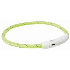 Trixie Flash Leuchtring USB für mittelgroße Hunde 45 cm grün