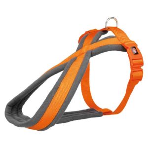 Trixie Premium Hundegeschirr 35 bis 65 cm - 20 mm - orange und grau