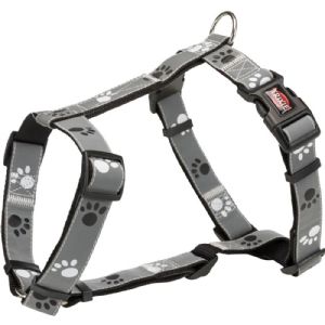 Trixie Silber Reflektierendes Hundegeschirr S - M - Brustumfang von 40 bis 65 cm x 20 mm - Silber